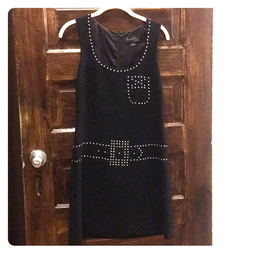 Nicole Miller Cocktail Dress With Swarovski Crystal Detail